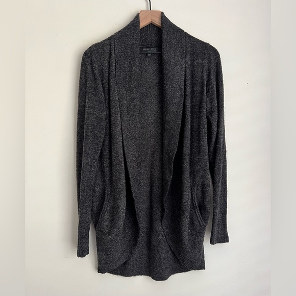 Barefoot Dreams open front CozyChic Lite Circle Cardigan Gray Long Sleeve XS S - Picture 1 of 7